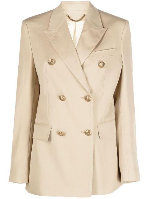 double-breasted virgin wool blazer by GOLDEN GOOSE