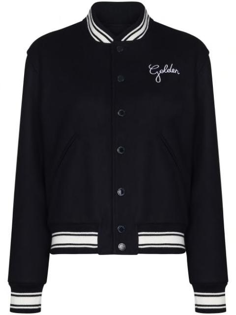 embroidered-logo bomber jacket by GOLDEN GOOSE