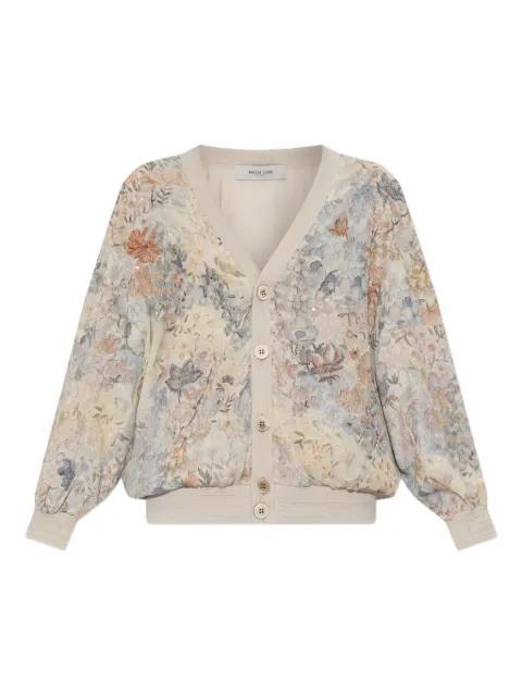 floral sequin-embellished cardigan by GOLDEN GOOSE