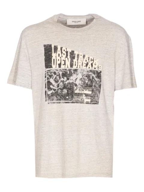 graphic-print cotton t-shirt by GOLDEN GOOSE
