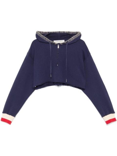 half-zip cropped hoodie by GOLDEN GOOSE