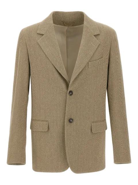 herringbone notched-lapel blazer by GOLDEN GOOSE