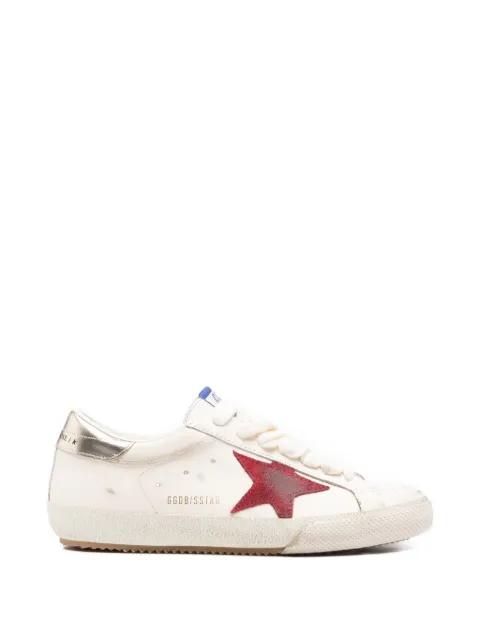 leather star super star sneakers by GOLDEN GOOSE