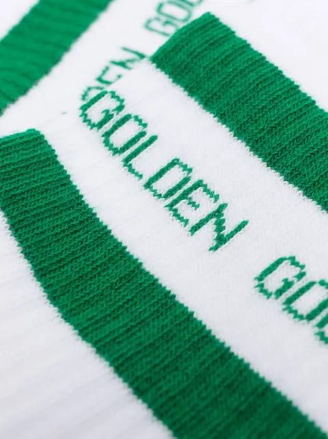 logo-intarsia ribbed-knit ankle socks by GOLDEN GOOSE