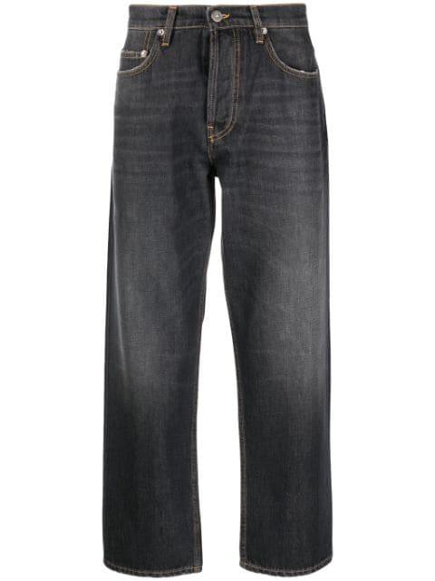 logo-patch cropped jeans by GOLDEN GOOSE