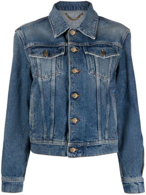 logo-patch denim jacket by GOLDEN GOOSE