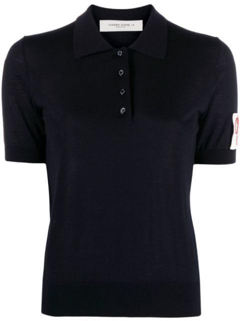 logo-patch polo shirt by GOLDEN GOOSE