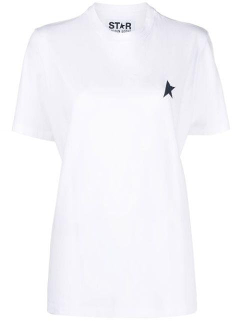 logo-print cotton T-Shirt by GOLDEN GOOSE