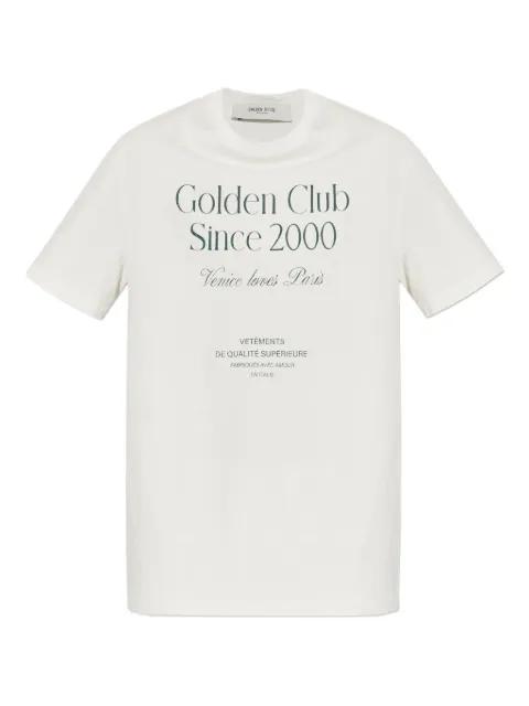 logo-print cotton T-shirt by GOLDEN GOOSE