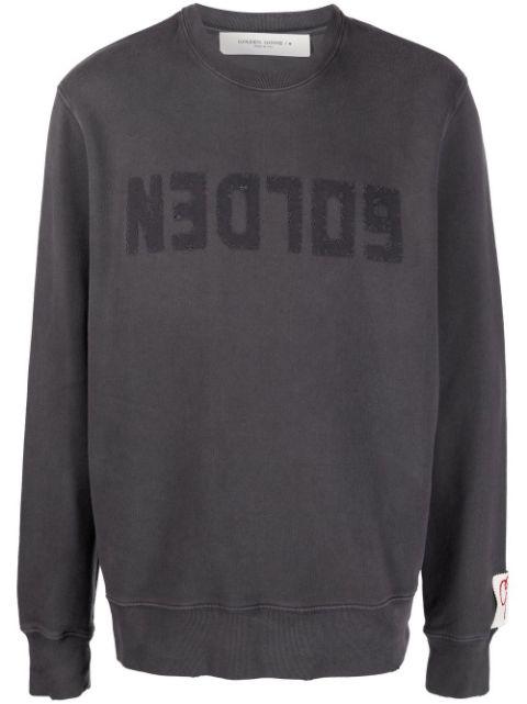 logo-print long-sleeve sweatshirt by GOLDEN GOOSE