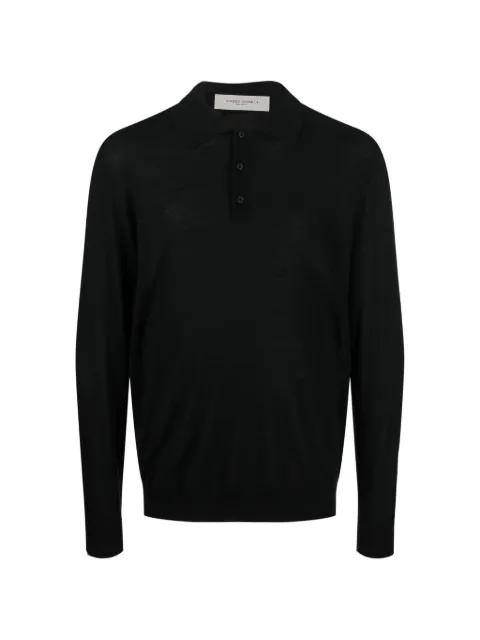 long-sleeve knitted polo shirt by GOLDEN GOOSE