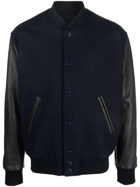 panelled varsity bomber jacket by GOLDEN GOOSE