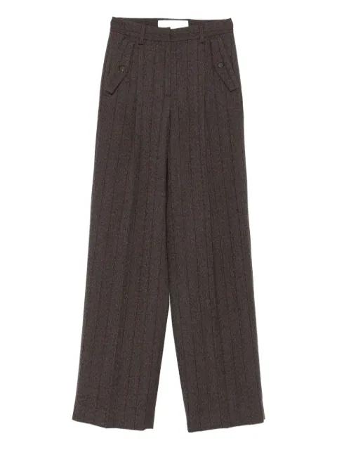 pinstripe virgin-wool trousers by GOLDEN GOOSE