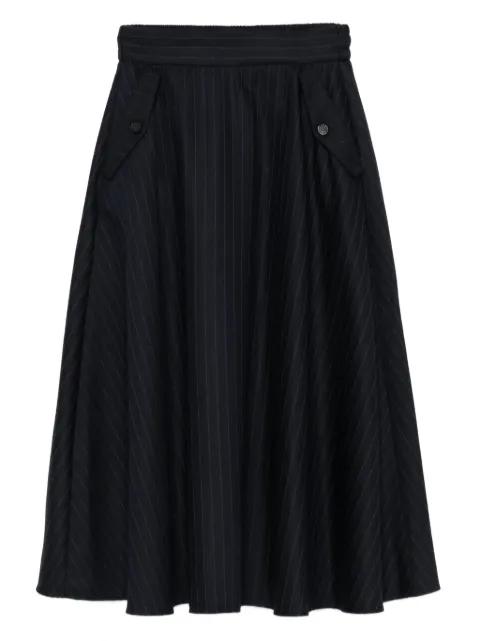 pinstriped logo-detail skirt by GOLDEN GOOSE