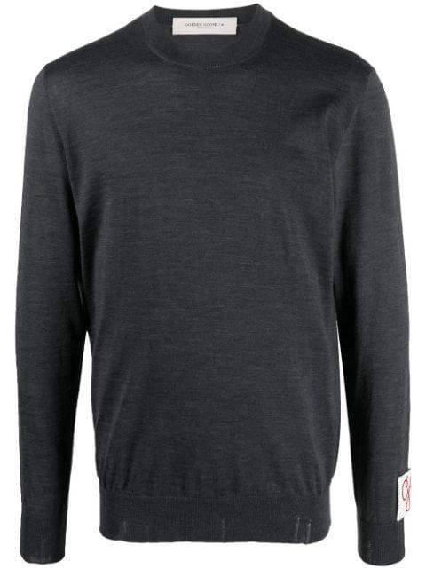 ribbed-knit crew neck sweatshirt by GOLDEN GOOSE