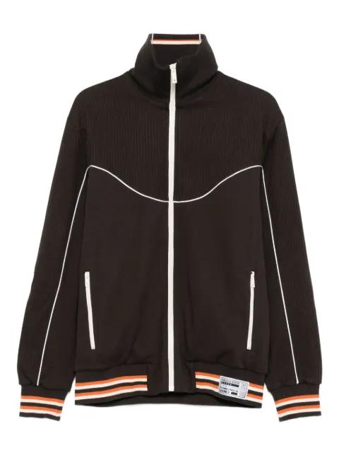 ribbed-panel zip-up jacket by GOLDEN GOOSE