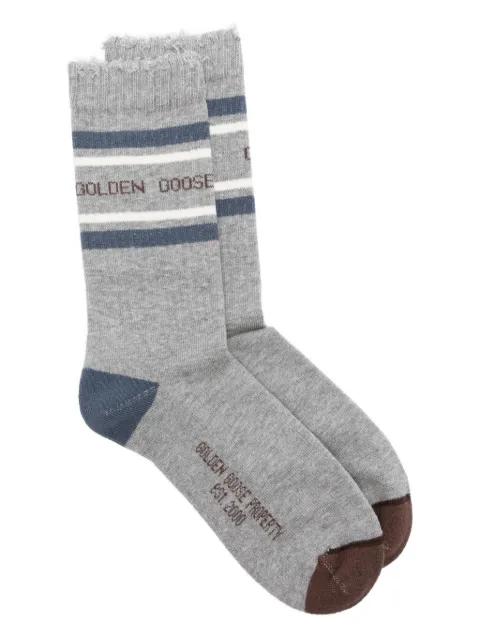 ribbed striped socks by GOLDEN GOOSE