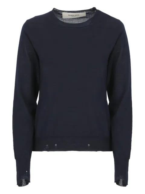 ribbed-trim wool sweater by GOLDEN GOOSE