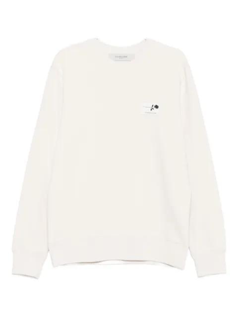 rose-embellished cotton sweatshirt by GOLDEN GOOSE