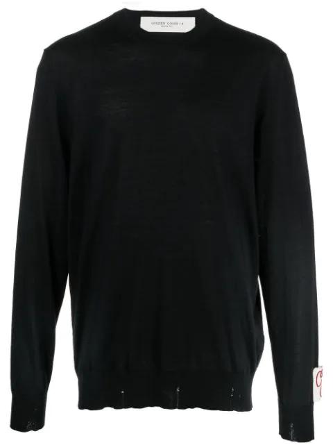 round-neck virgin wool sweater by GOLDEN GOOSE
