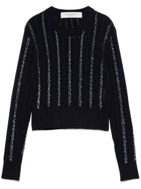 sequin-detailing sweater by GOLDEN GOOSE