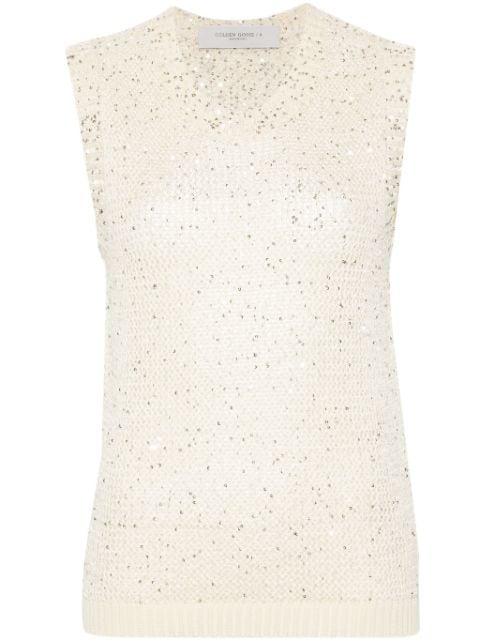 sequin knitted top by GOLDEN GOOSE