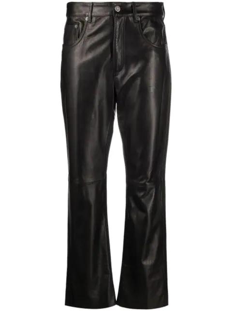 straight-leg leather trousers by GOLDEN GOOSE