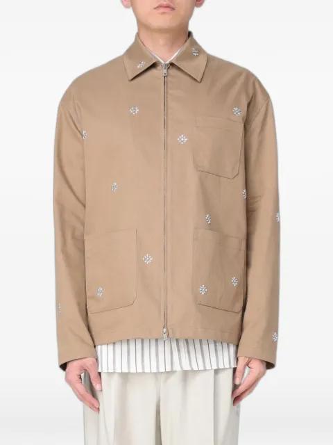 stud-embellished shirt jacket by GOLDEN GOOSE