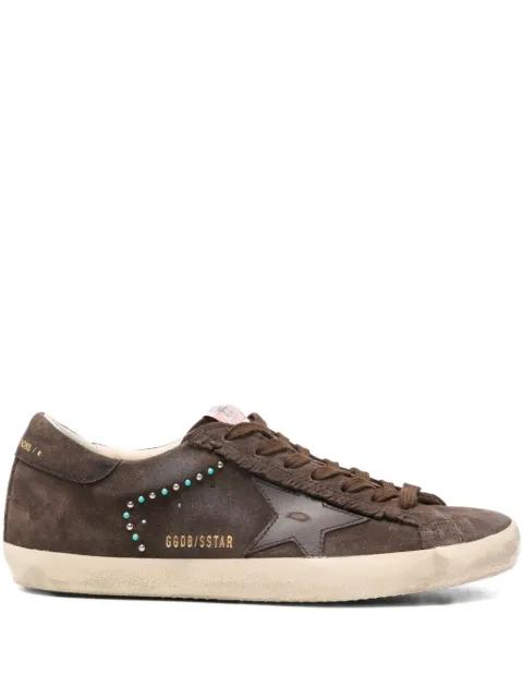suede studded star sneakers by GOLDEN GOOSE