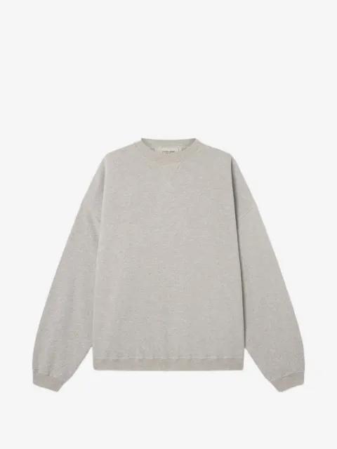 sweatshirt in gray melange cotton with logo by GOLDEN GOOSE