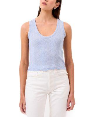 Variegated Rib Crop Tank Top by GOLDIE LEWINTER