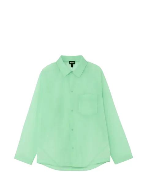 semi-sheer raglan-sleeve shirt by GOLDWIN