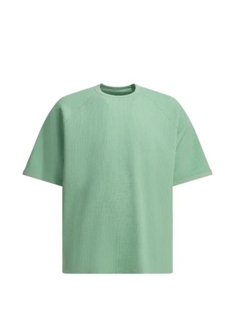 waffle-knit raglan-sleeve T-shirt by GOLDWIN
