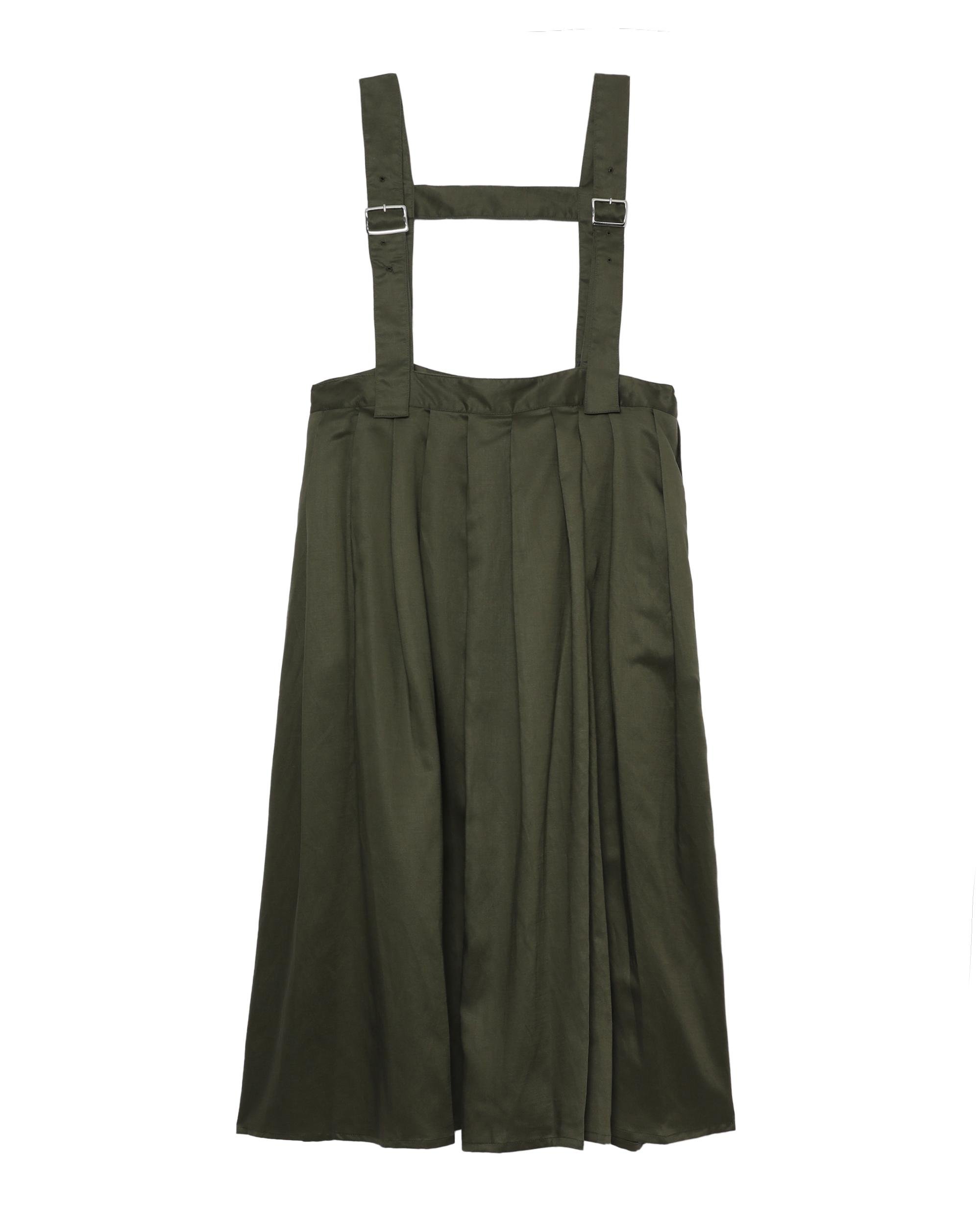 Pleated overall dress by GOMME