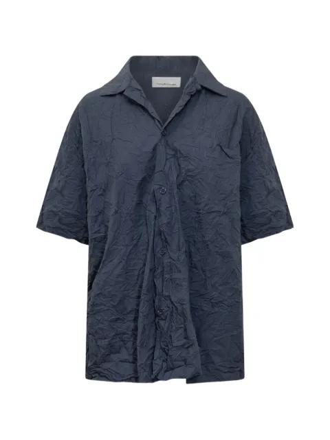 hand-pleated crinkled shirt by GONGDID DESIGN