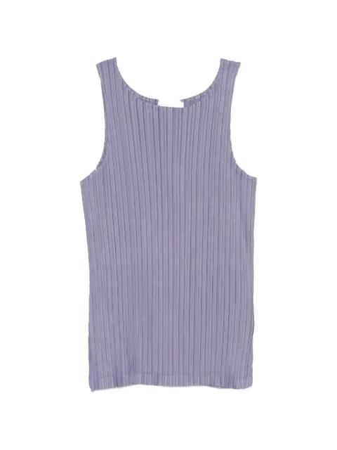 heat-pleated sleeveless blouse by GONGDID DESIGN