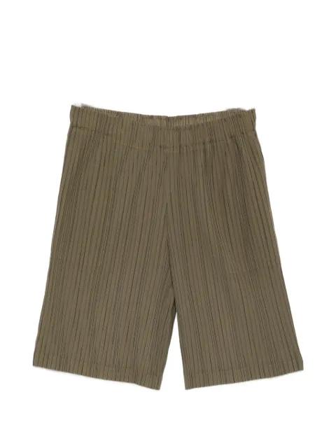 pleated elasticated track shorts by GONGDID DESIGN