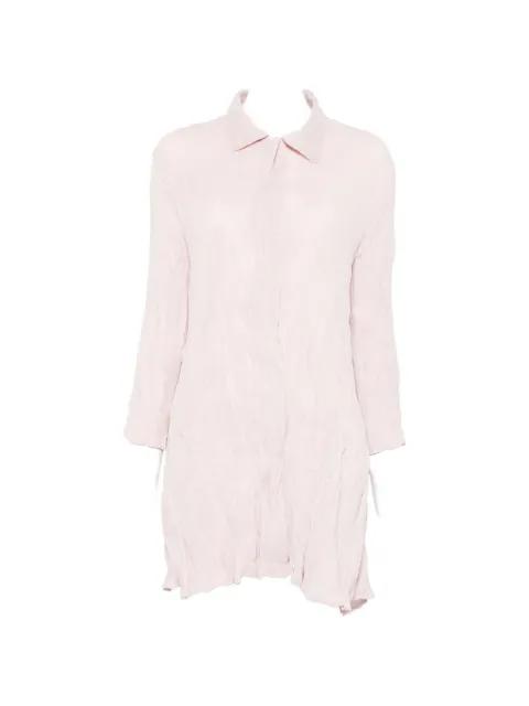 pleated mini shirt dress by GONGDID DESIGN