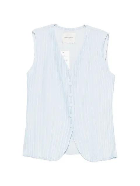 pleated waistcoat by GONGDID DESIGN