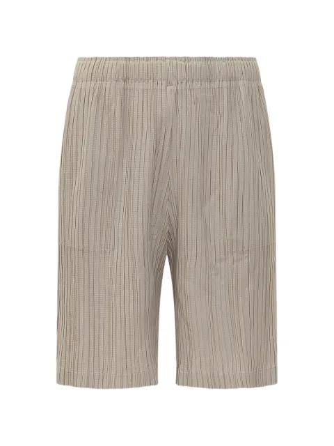 stripe crinkled shorts by GONGDID DESIGN