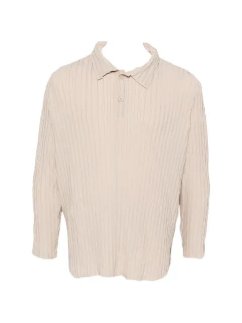 textured polo shirt by GONGDID DESIGN