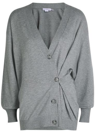 Asymmetric fine-knit cardigan by GOOD AMERICAN