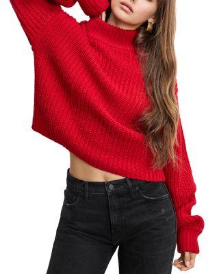 Chunky Knit Mock Neck Sweater by GOOD AMERICAN