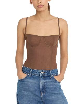Corset Demi Mesh Bodysuit by GOOD AMERICAN
