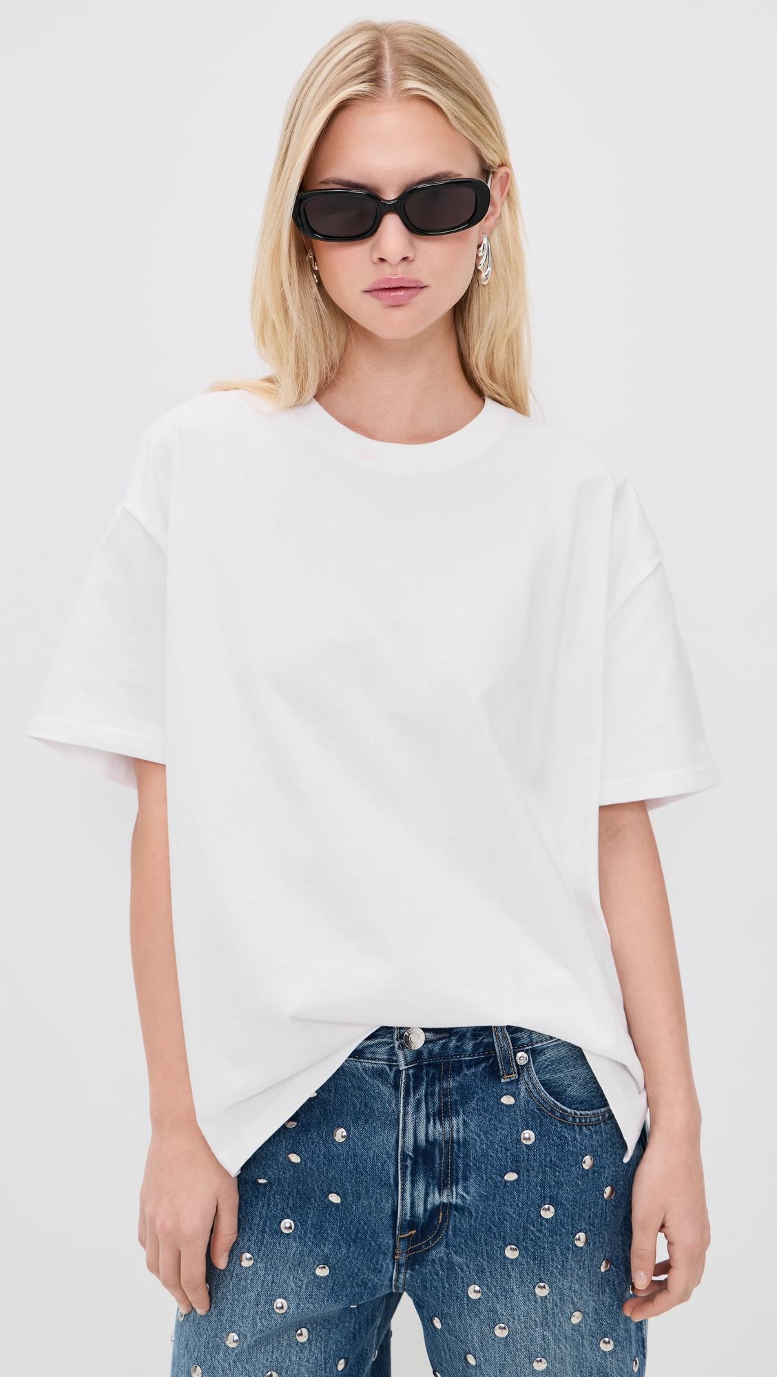 Cotton Oversized Tee by GOOD AMERICAN