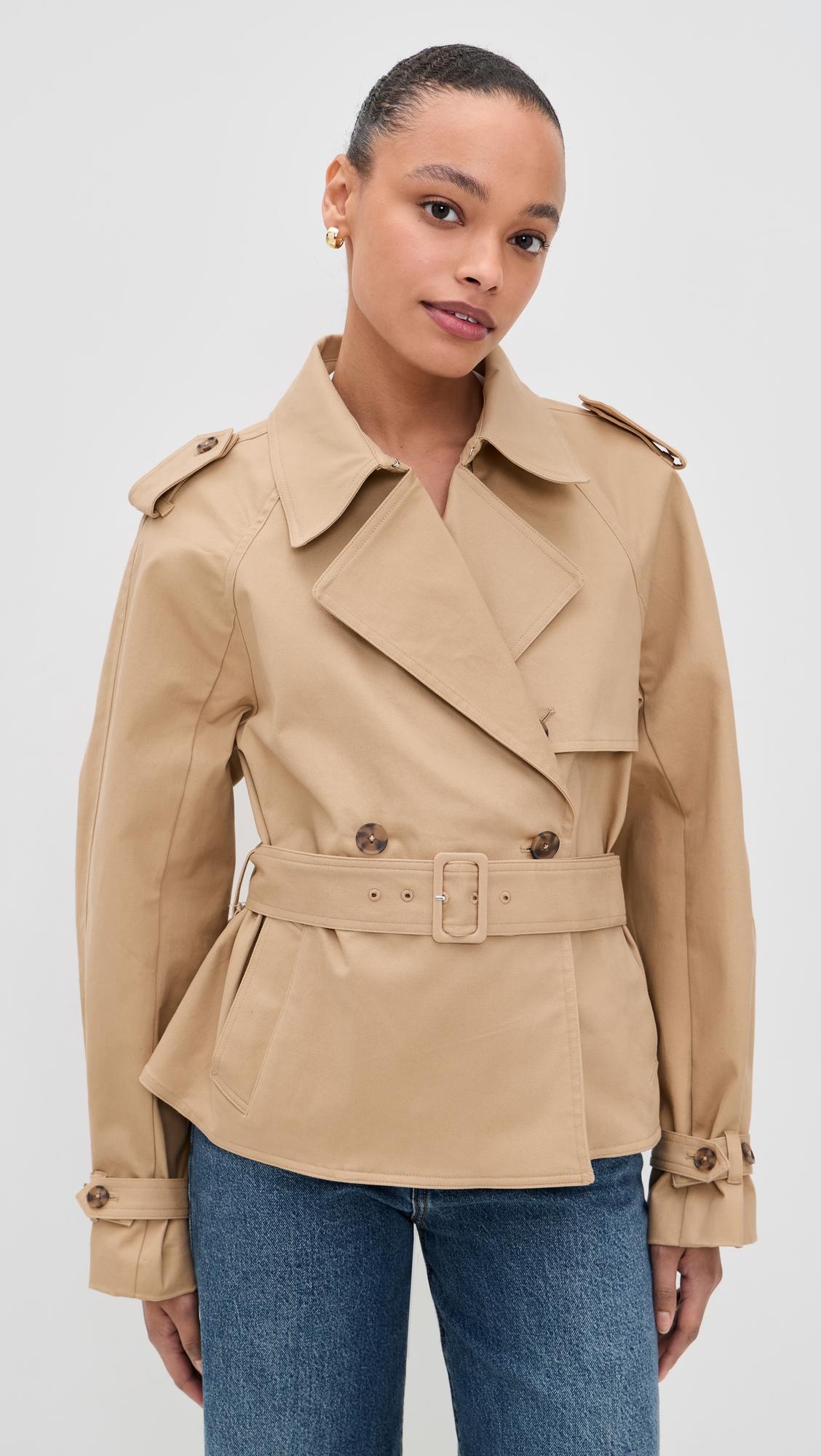 Cropped Trench Jacket by GOOD AMERICAN