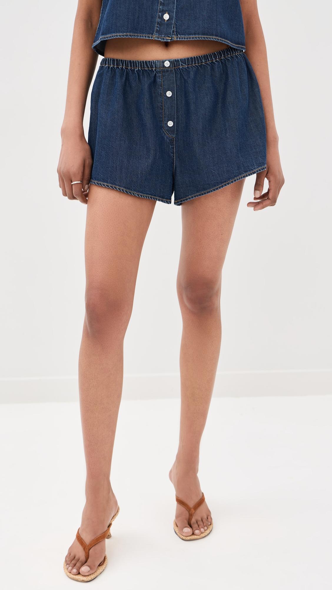 Denim Boxer Shorts by GOOD AMERICAN