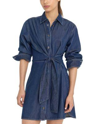 Denim Wrap Shirt Dress by GOOD AMERICAN