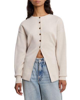 Exaggerated Sleeve Cardigan Sweater by GOOD AMERICAN