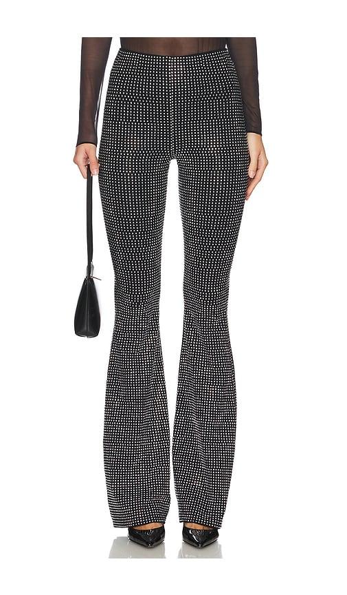 Good American Crystal Pull On Flare Leggings in Black by GOOD AMERICAN